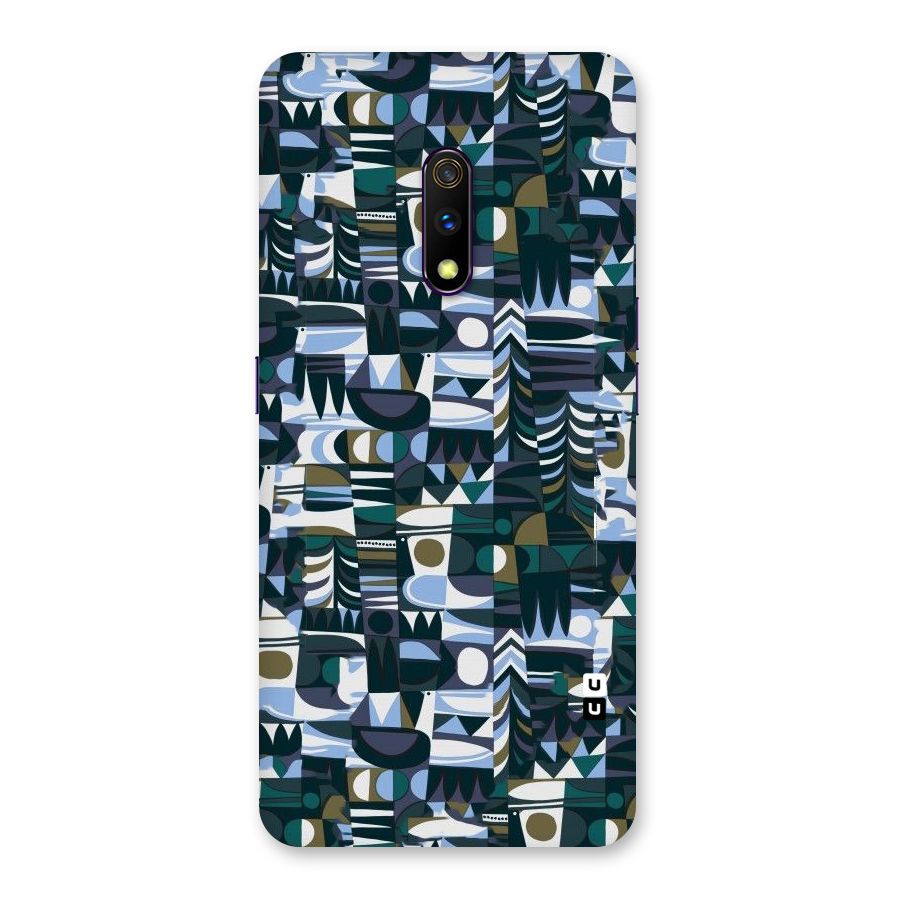 Abstract Blues Back Case for Realme X