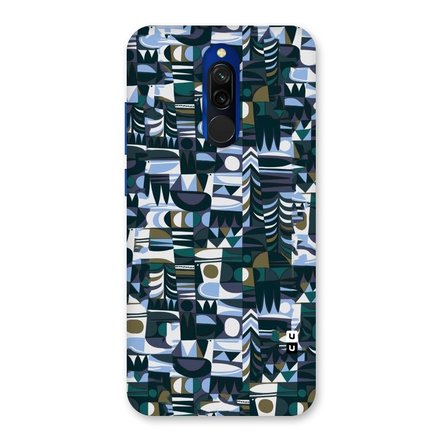Abstract Blues Back Case for Redmi 8