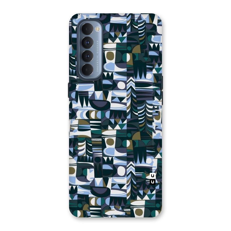 Abstract Blues Back Case for Reno4 Pro