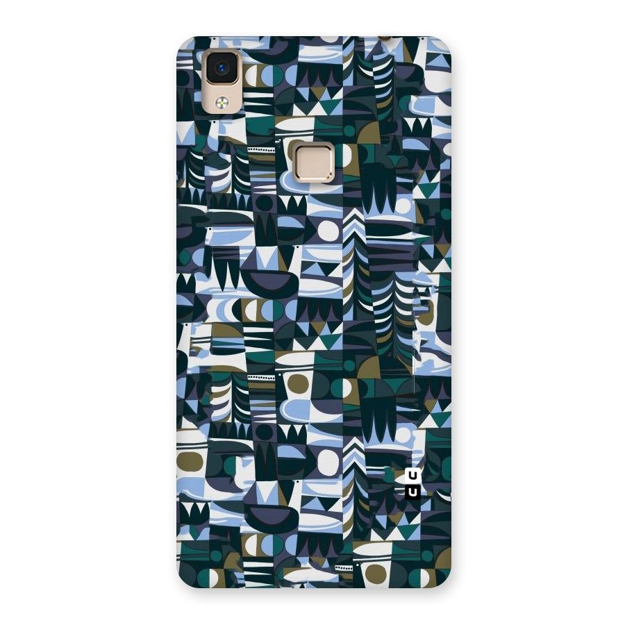 Abstract Blues Back Case for V3 Max