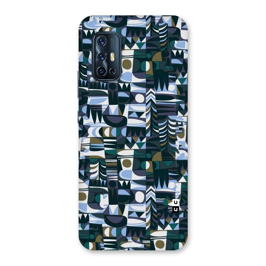 Abstract Blues Back Case for Vivo V17