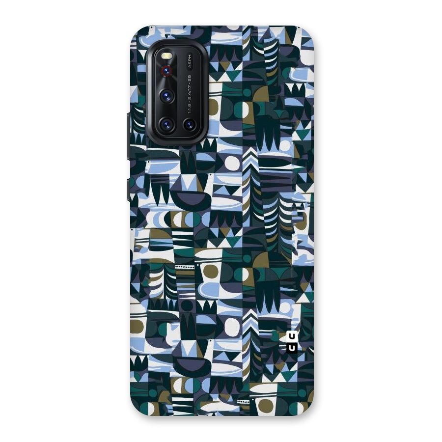 Abstract Blues Back Case for Vivo V19