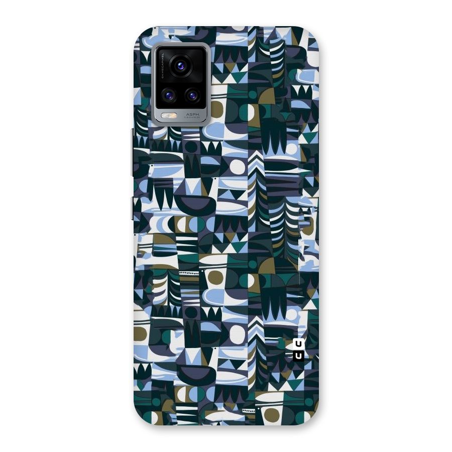 Abstract Blues Back Case for Vivo V20