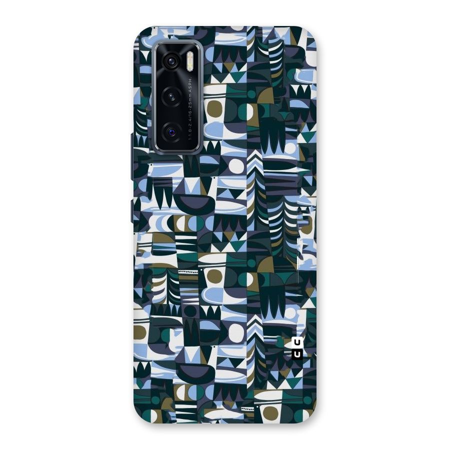 Abstract Blues Back Case for Vivo V20 SE