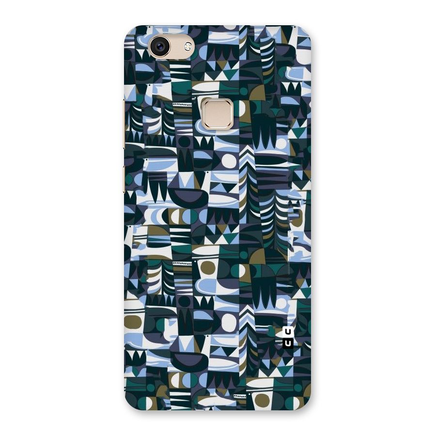 Abstract Blues Back Case for Vivo V7