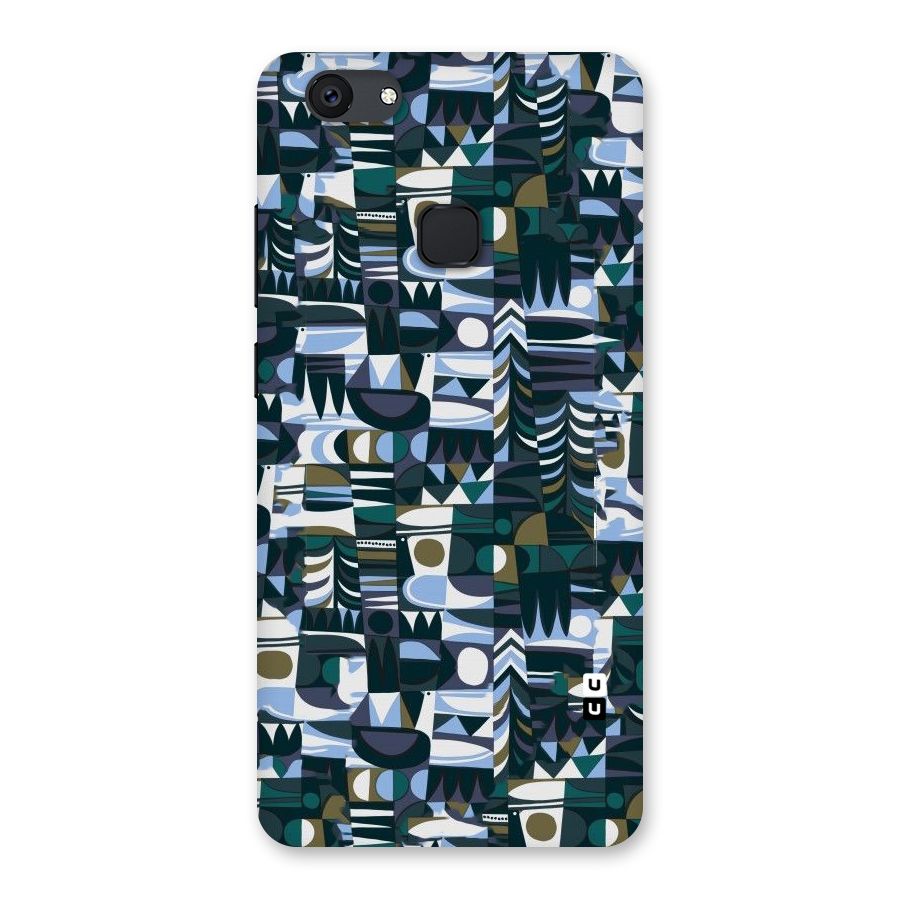 Abstract Blues Back Case for Vivo V7 Plus