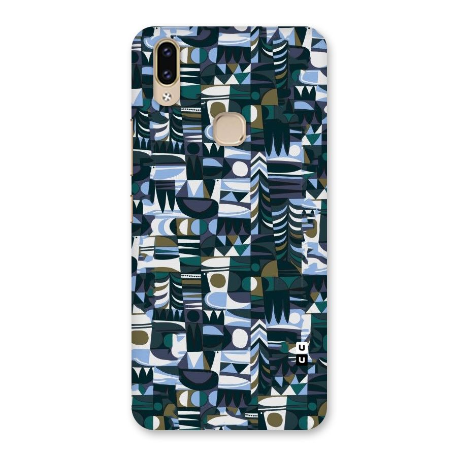 Abstract Blues Back Case for Vivo V9 Youth