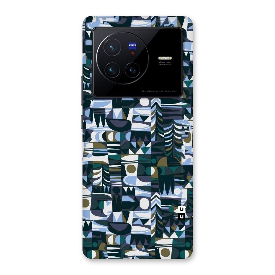 Abstract Blues Back Case for Vivo X80