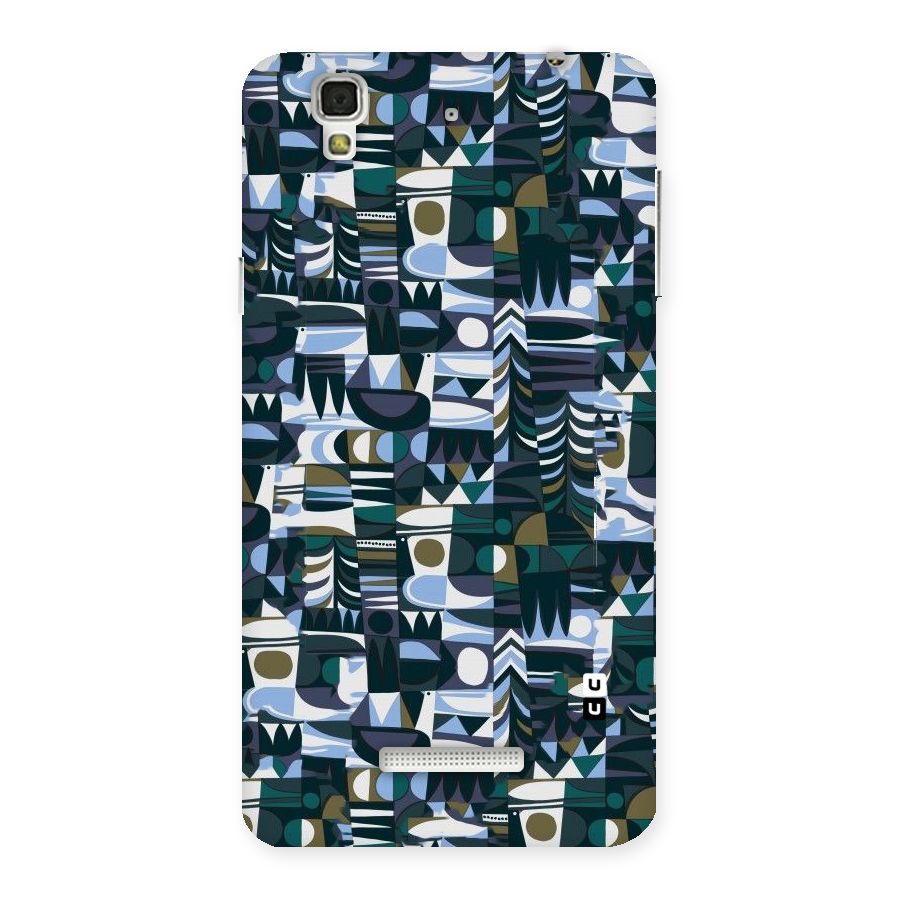 Abstract Blues Back Case for Yu Yureka