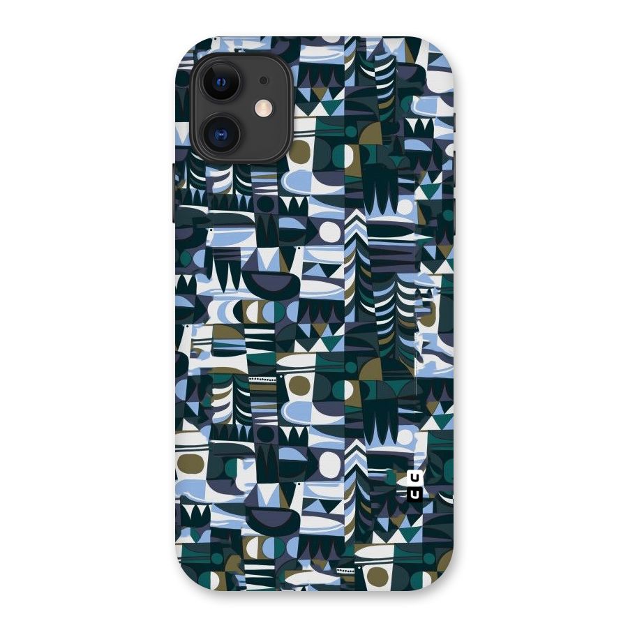 Abstract Blues Back Case for iPhone 11