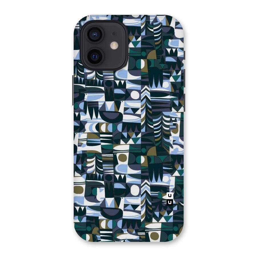 Abstract Blues Back Case for iPhone 12