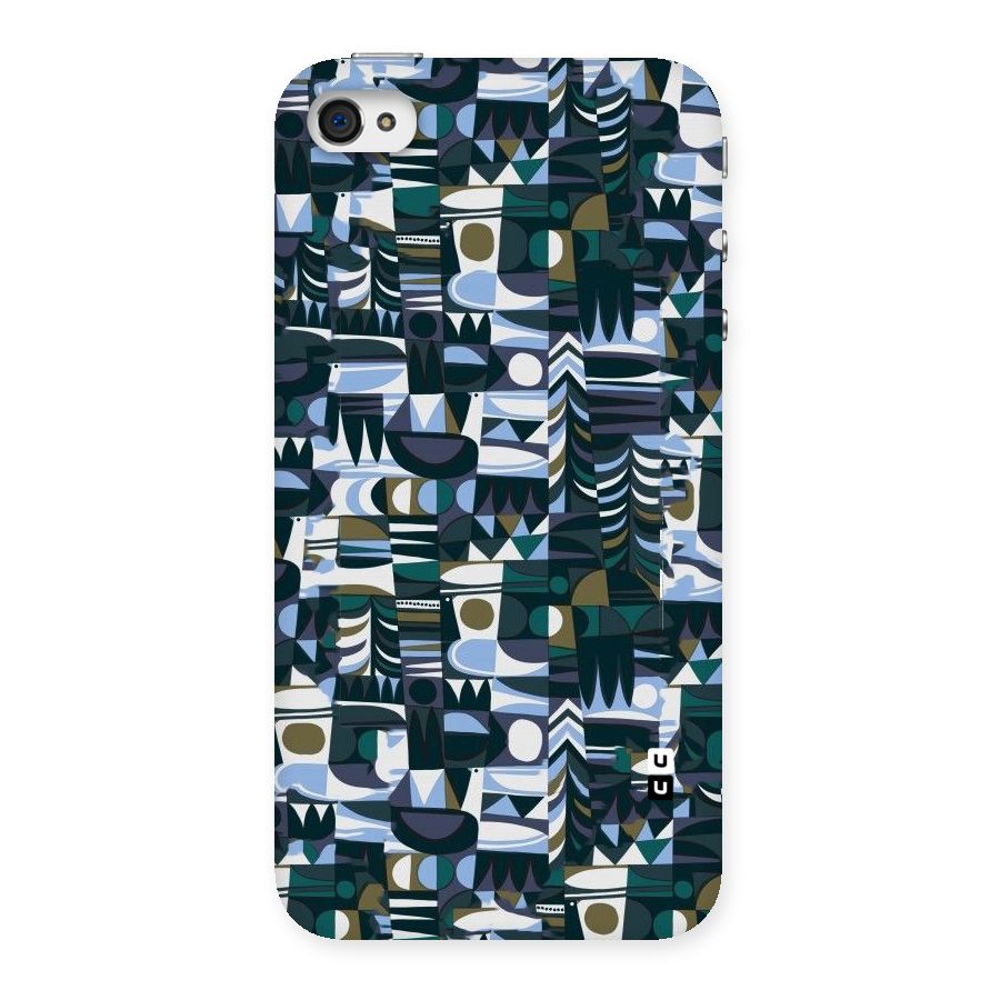 Abstract Blues Back Case for iPhone 4 4s