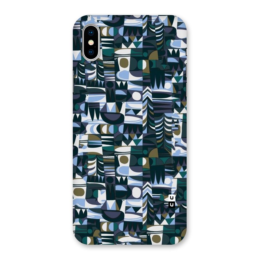 Abstract Blues Back Case for iPhone XS