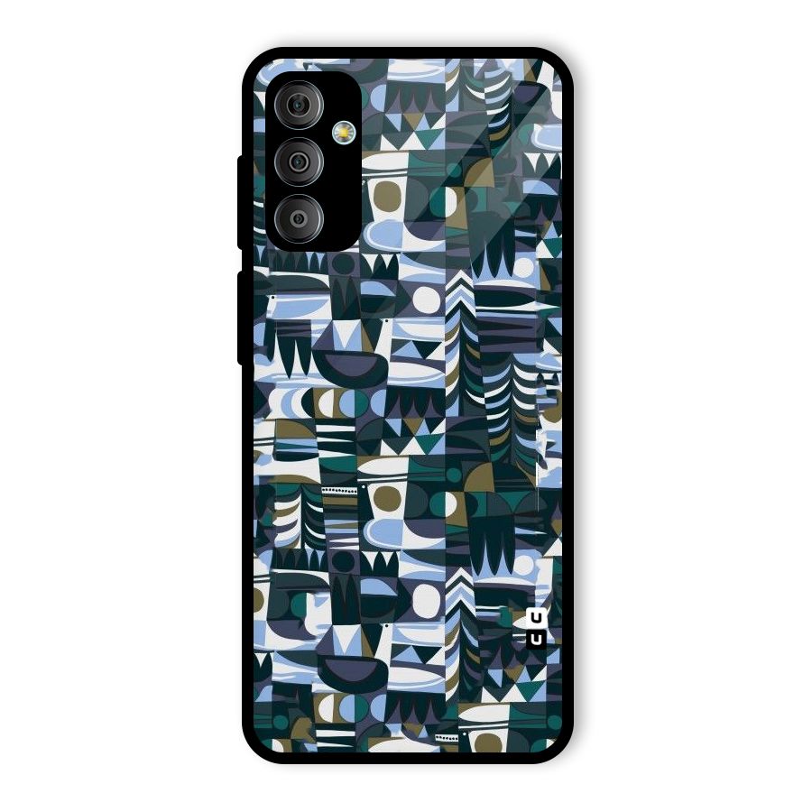 Abstract Blues Glass Back Case for Galaxy F23