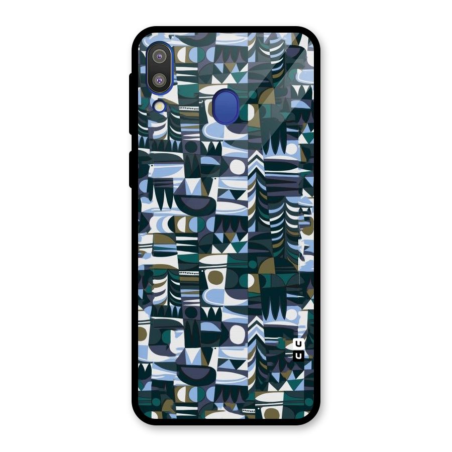 Abstract Blues Glass Back Case for Galaxy M20