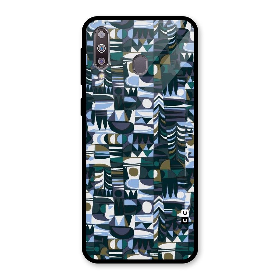 Abstract Blues Glass Back Case for Galaxy M30