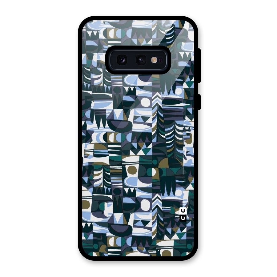 Abstract Blues Glass Back Case for Galaxy S10e