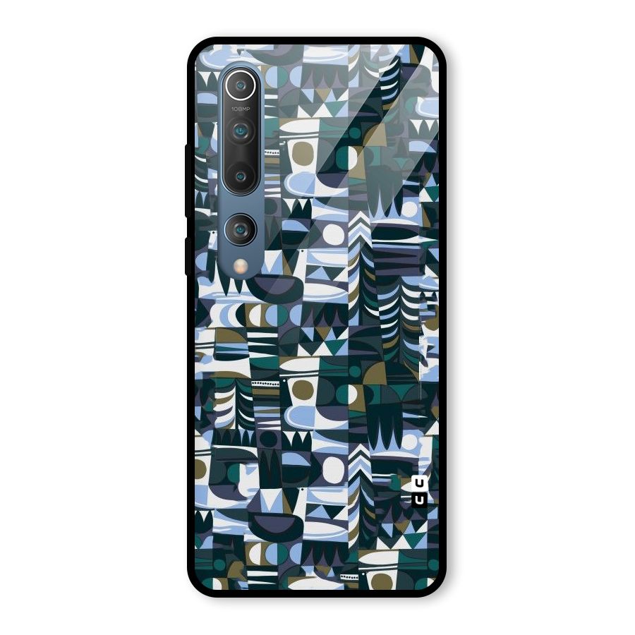 Abstract Blues Glass Back Case for Mi 10