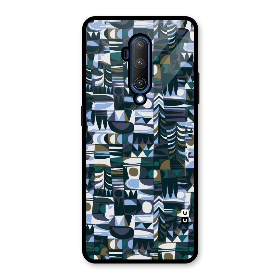 Abstract Blues Glass Back Case for OnePlus 7T Pro