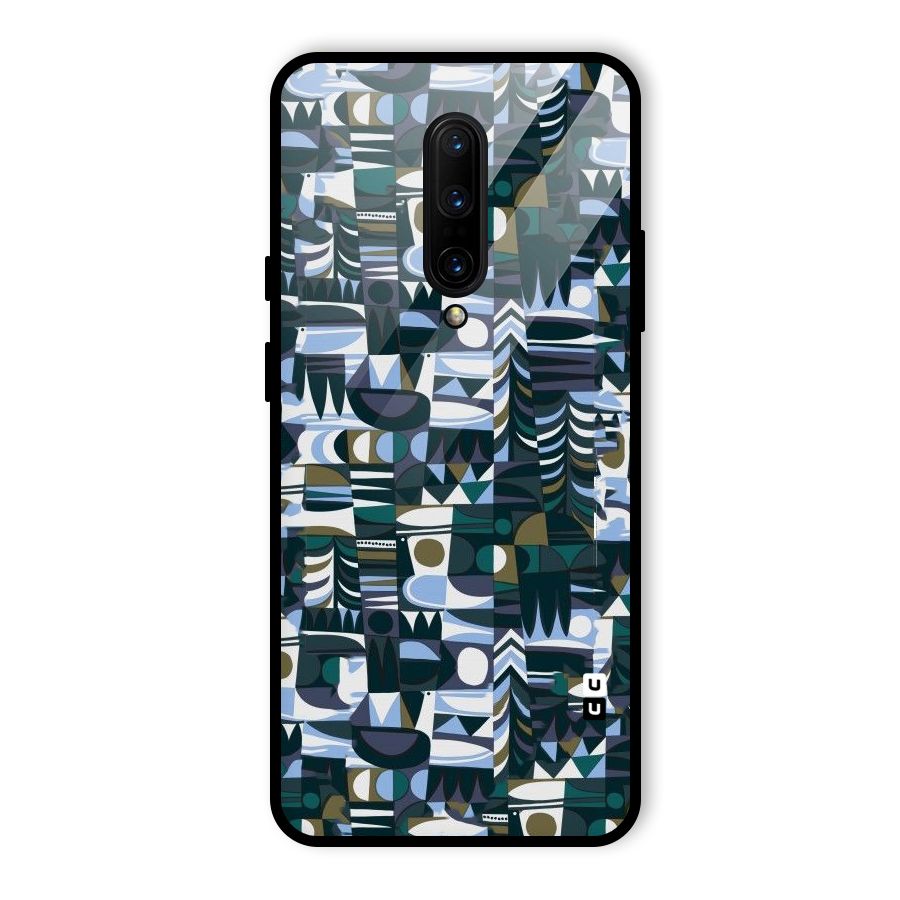 Abstract Blues Glass Back Case for OnePlus 7 Pro