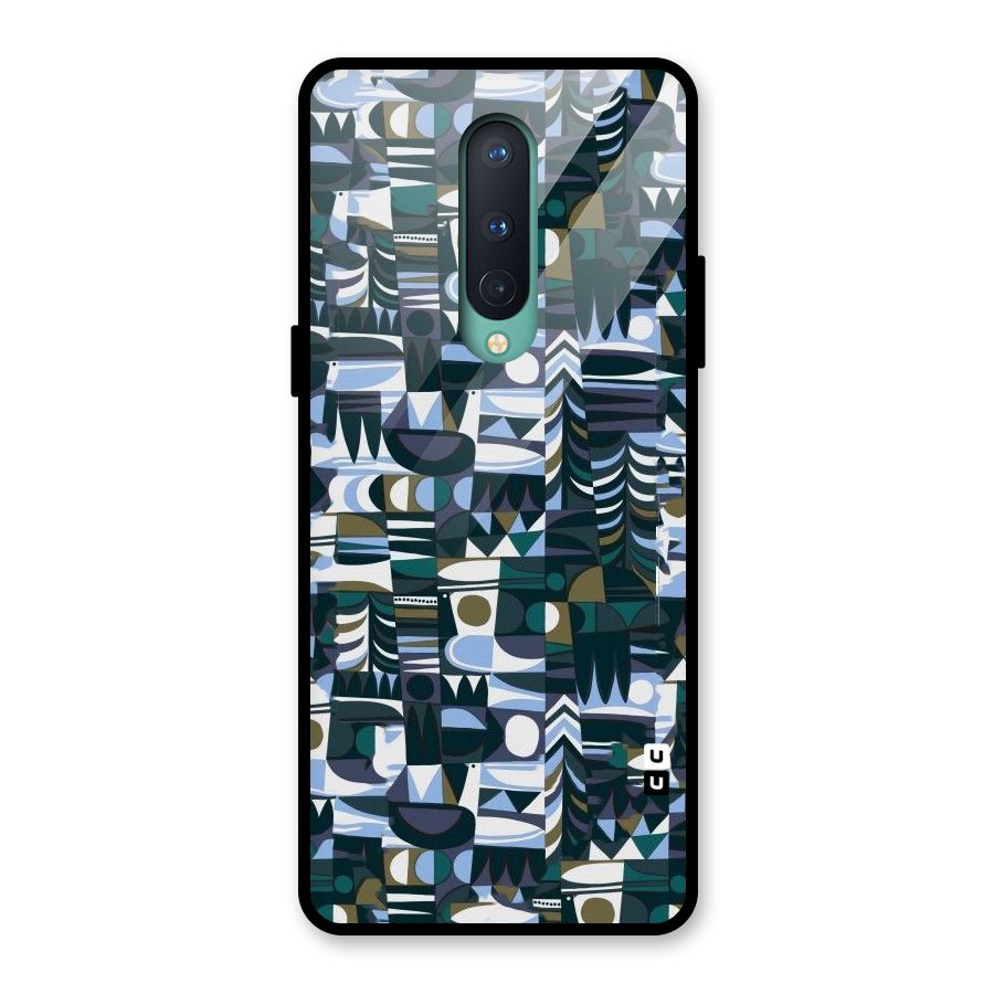 Abstract Blues Glass Back Case for OnePlus 8