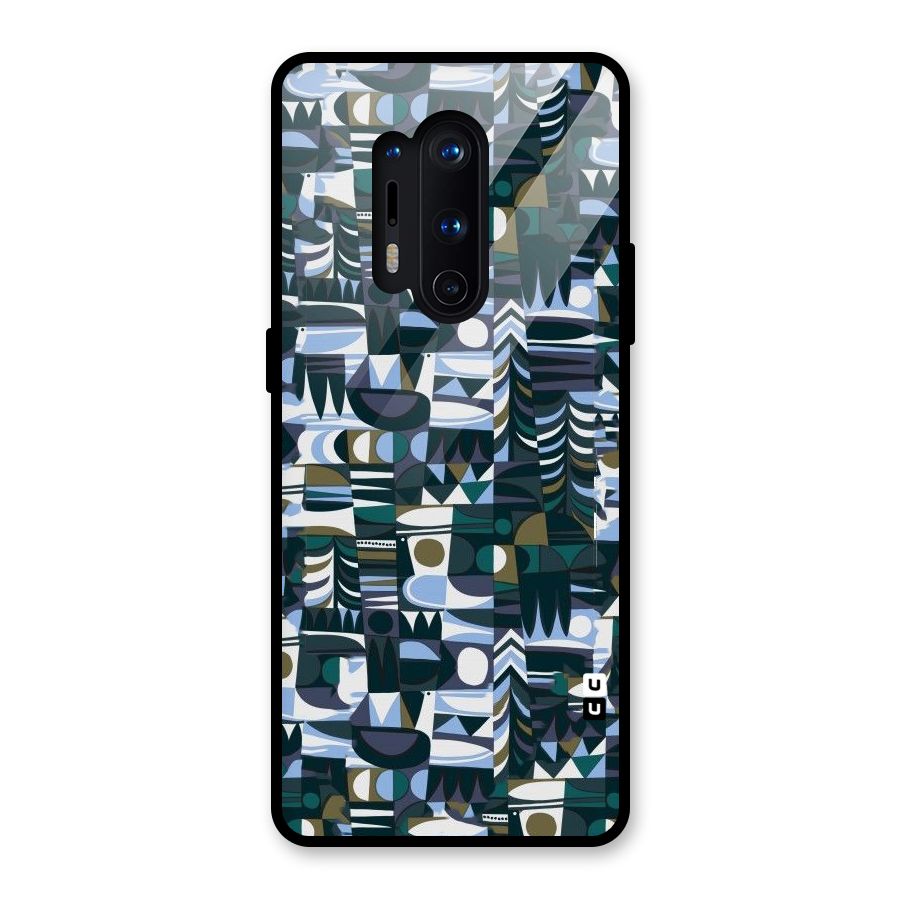 Abstract Blues Glass Back Case for OnePlus 8 Pro