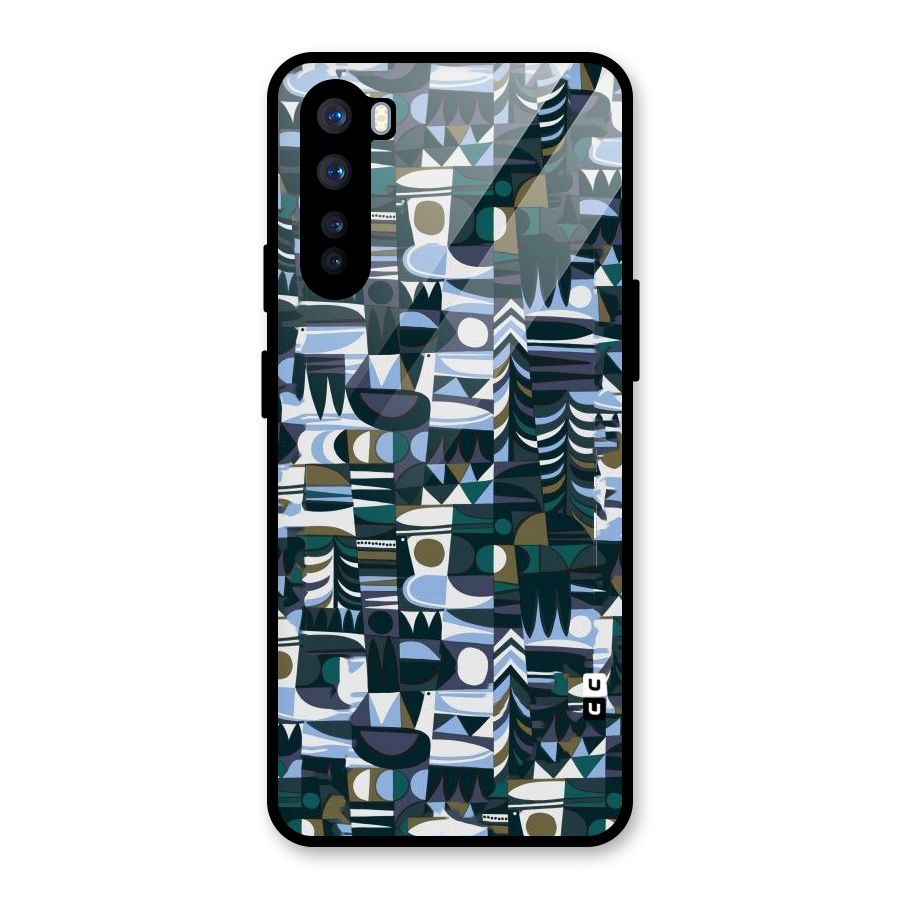 Abstract Blues Glass Back Case for OnePlus Nord
