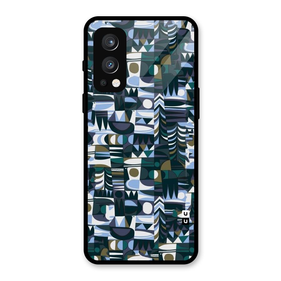 Abstract Blues Glass Back Case for OnePlus Nord 2 5G