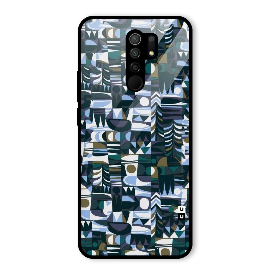 Abstract Blues Glass Back Case for Poco M2
