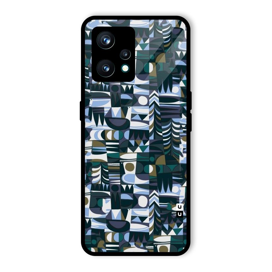 Abstract Blues Glass Back Case for Realme 9 Pro Plus 5G