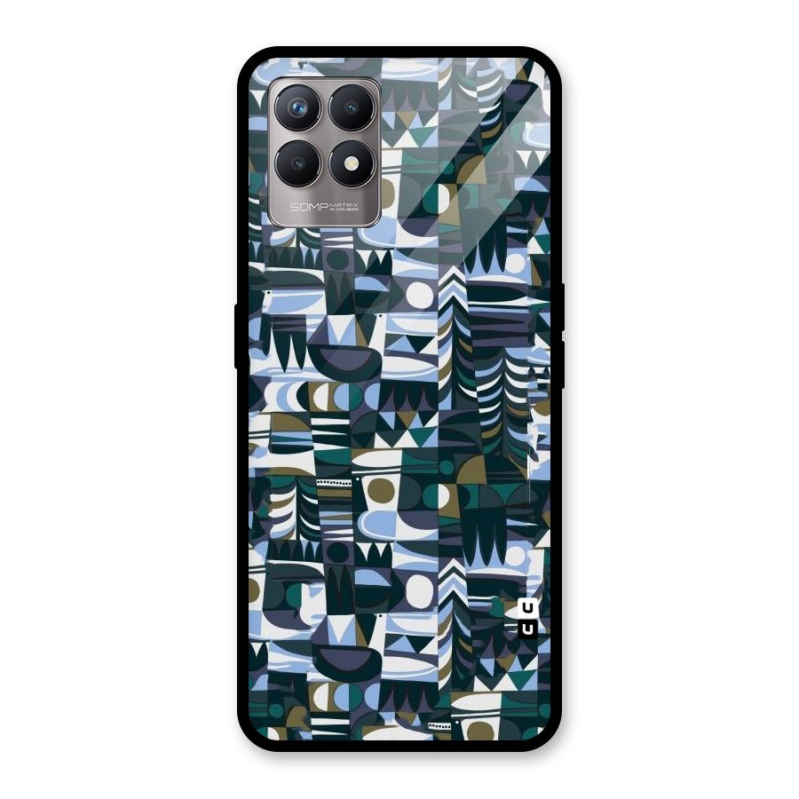 Abstract Blues Glass Back Case for Realme Narzo 50