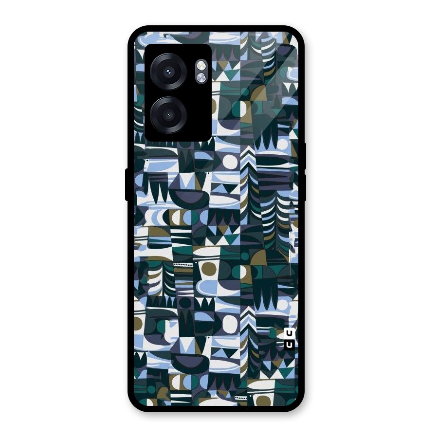 Abstract Blues Glass Back Case for Realme Narzo 50 5G