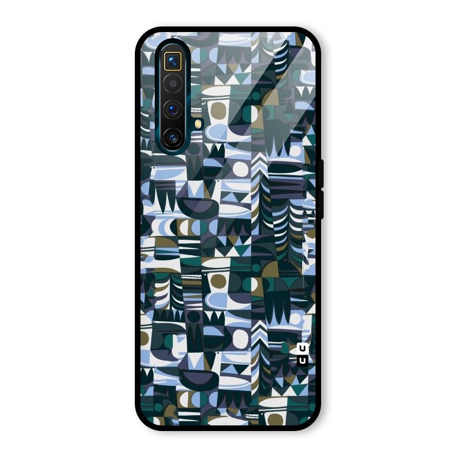 Abstract Blues Glass Back Case for Realme X3
