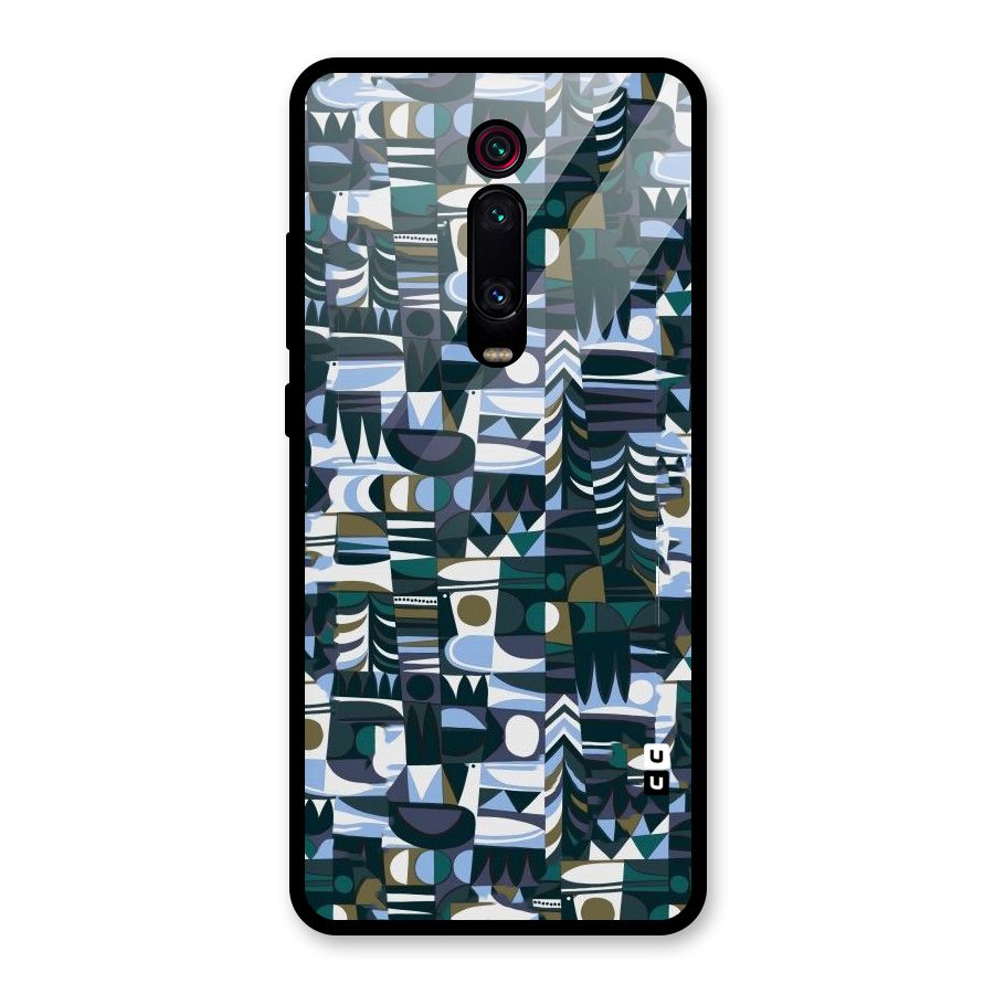 Abstract Blues Glass Back Case for Redmi K20 Pro