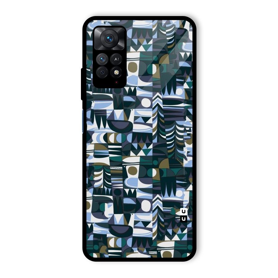 Abstract Blues Glass Back Case for Redmi Note 11 Pro Plus 5G