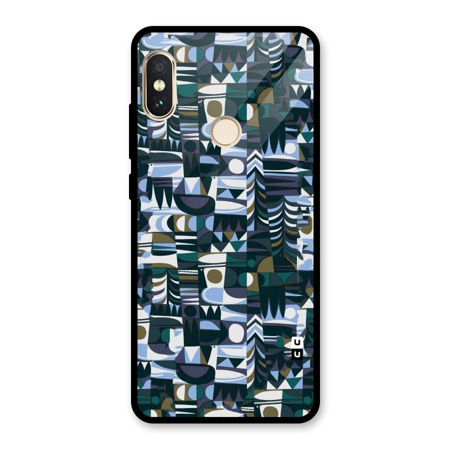Abstract Blues Glass Back Case for Redmi Note 5 Pro
