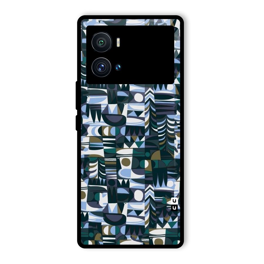 Abstract Blues Glass Back Case for Vivo iQOO 9 Pro