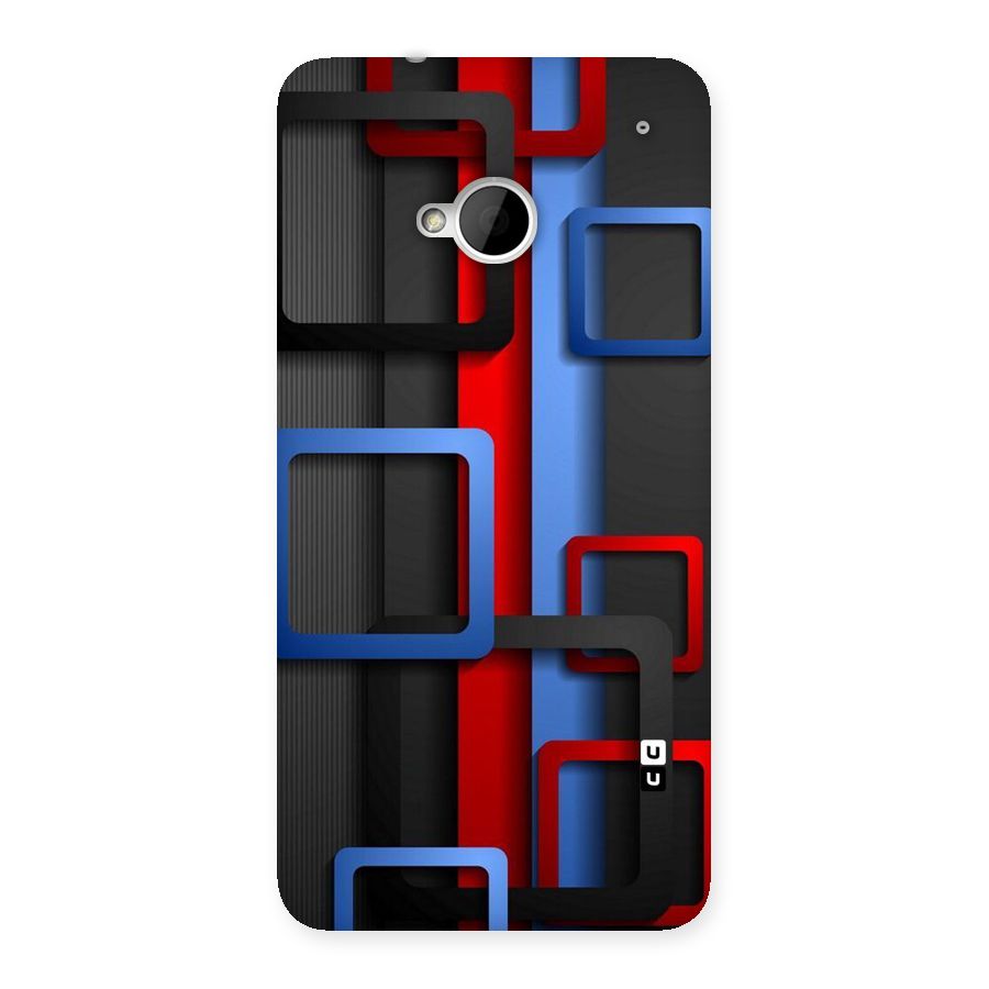 Abstract Box Back Case for HTC One M7