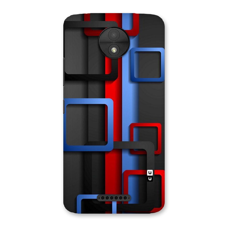 Abstract Box Back Case for Moto C