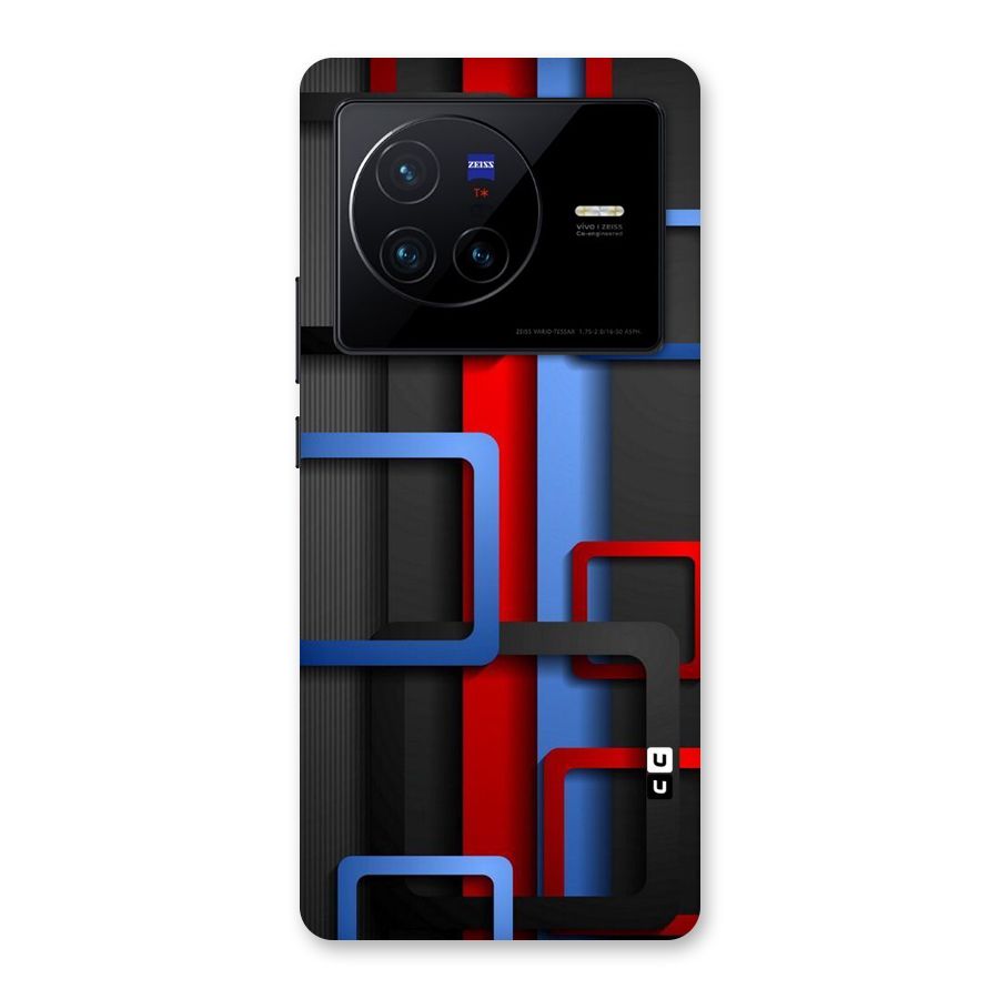 Abstract Box Back Case for Vivo X80