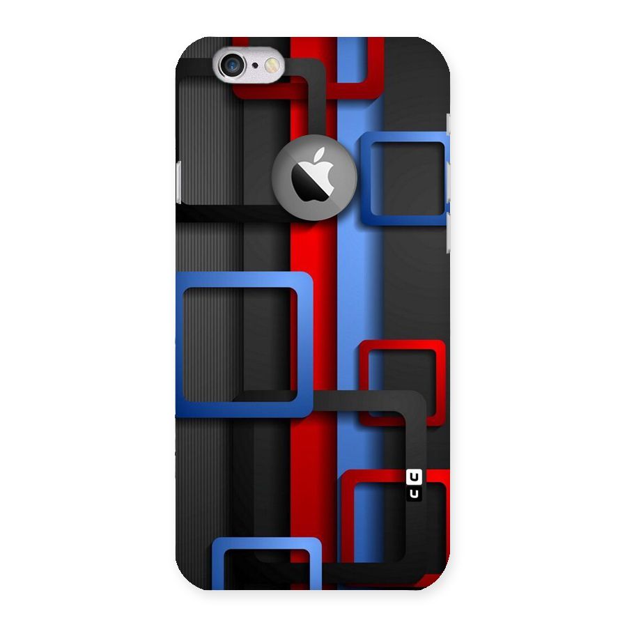 Abstract Box Back Case for iPhone 6 Logo Cut