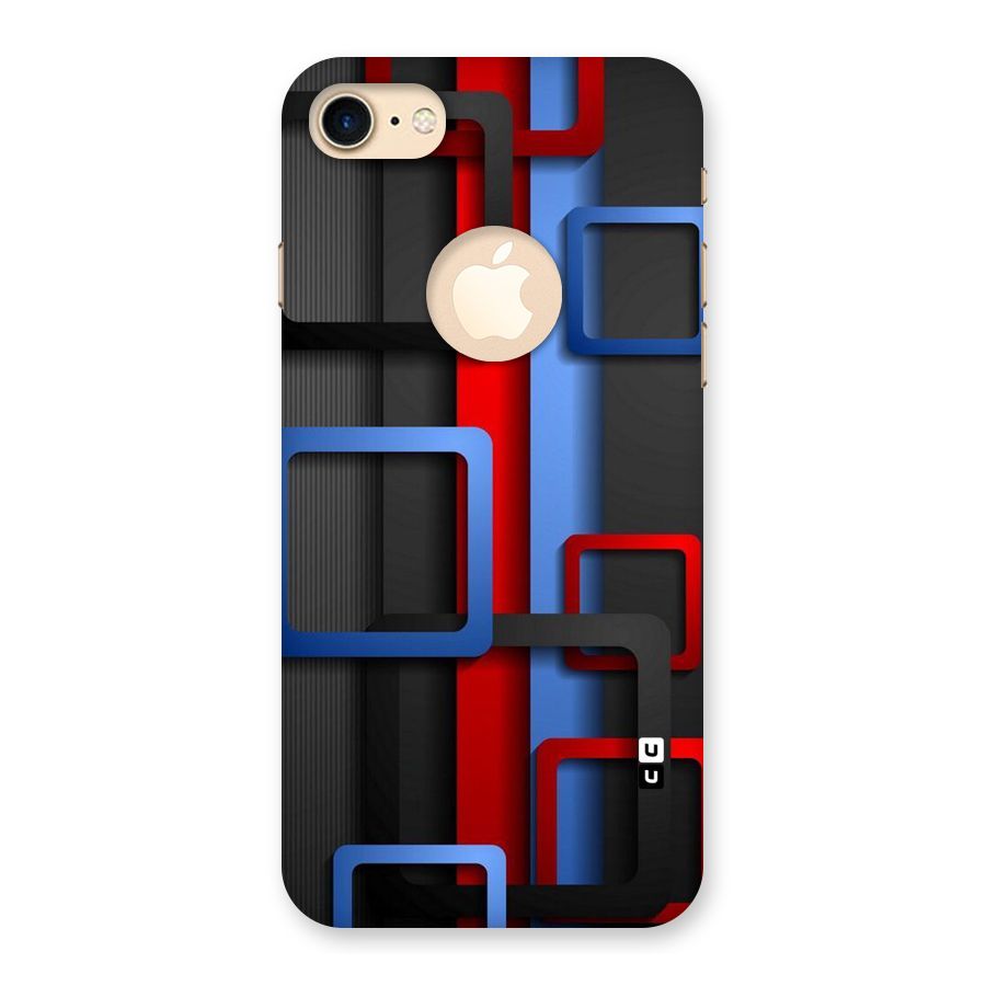 Abstract Box Back Case for iPhone 7 Logo Cut