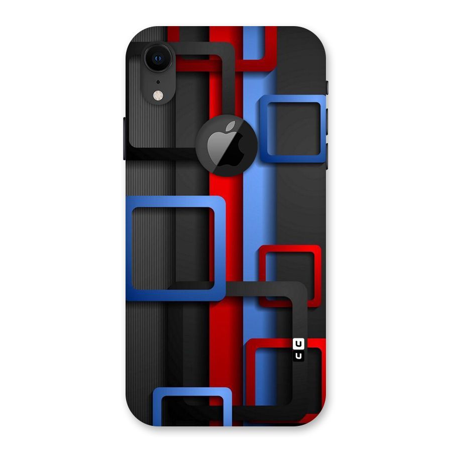 Abstract Box Back Case for iPhone XR Logo Cut
