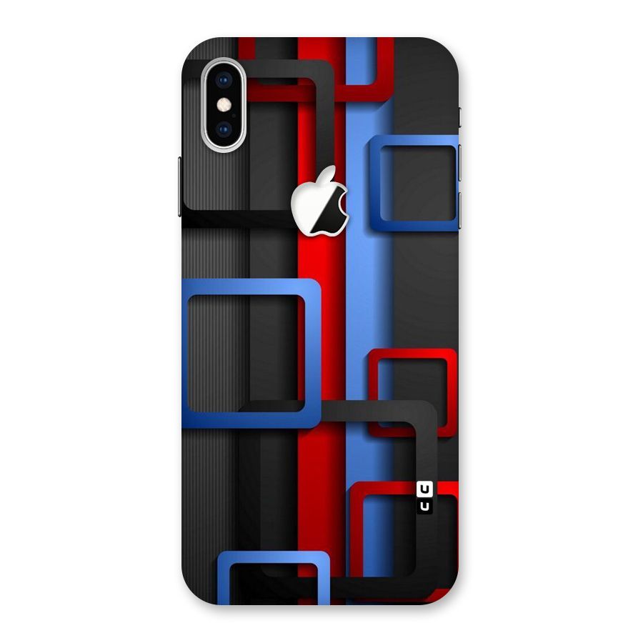Abstract Box Back Case for iPhone XS Max Apple Cut