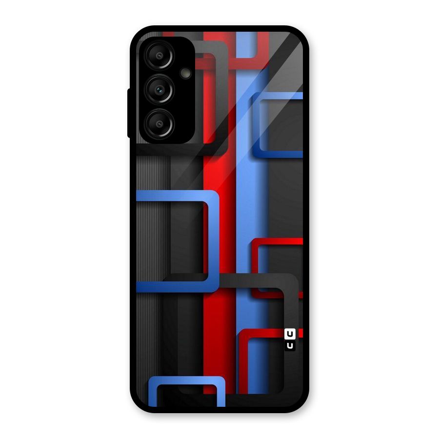 Abstract Box Glass Back Case for Galaxy A14 5G