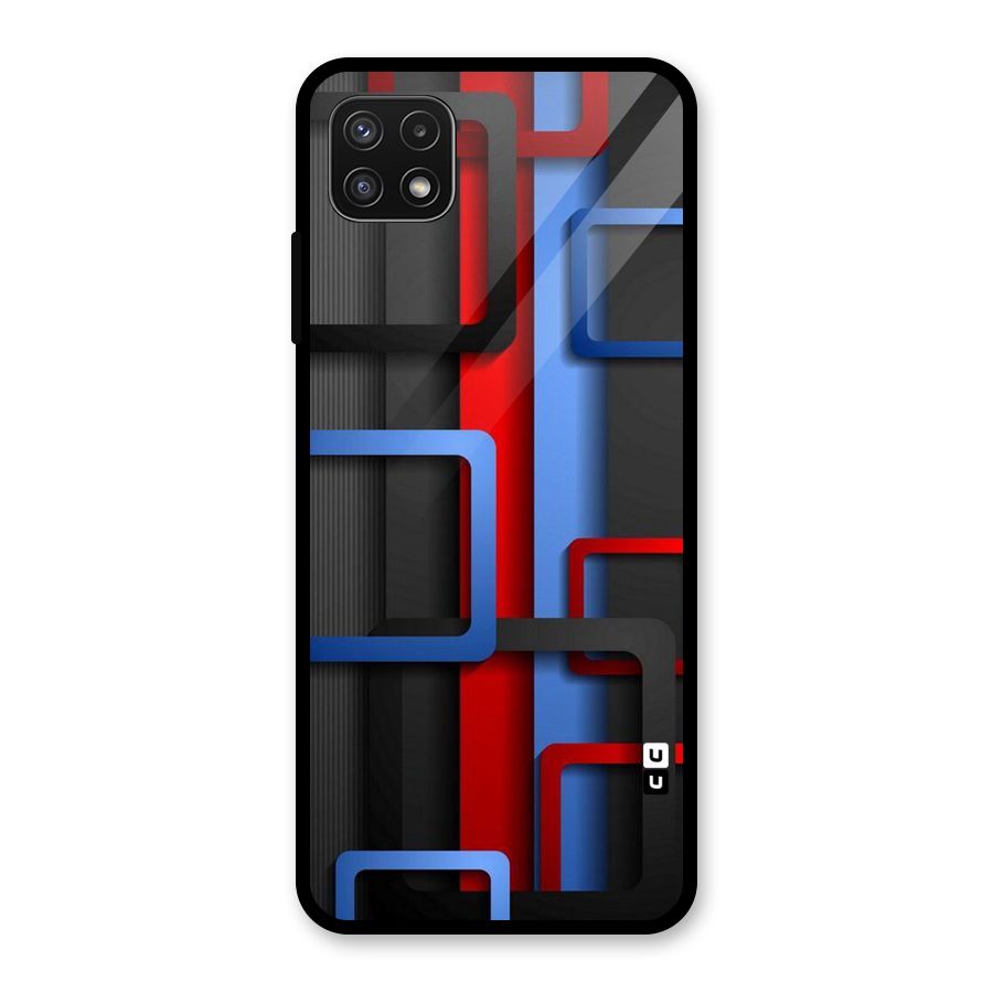 Abstract Box Glass Back Case for Galaxy A22 5G