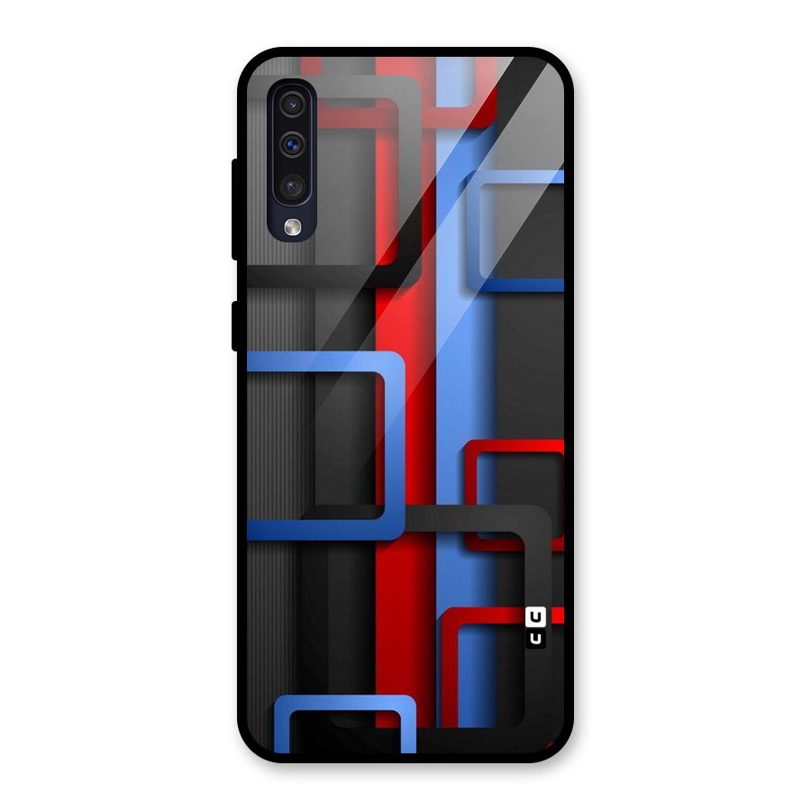 Abstract Box Glass Back Case for Galaxy A50