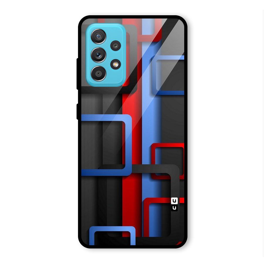 Abstract Box Glass Back Case for Galaxy A52