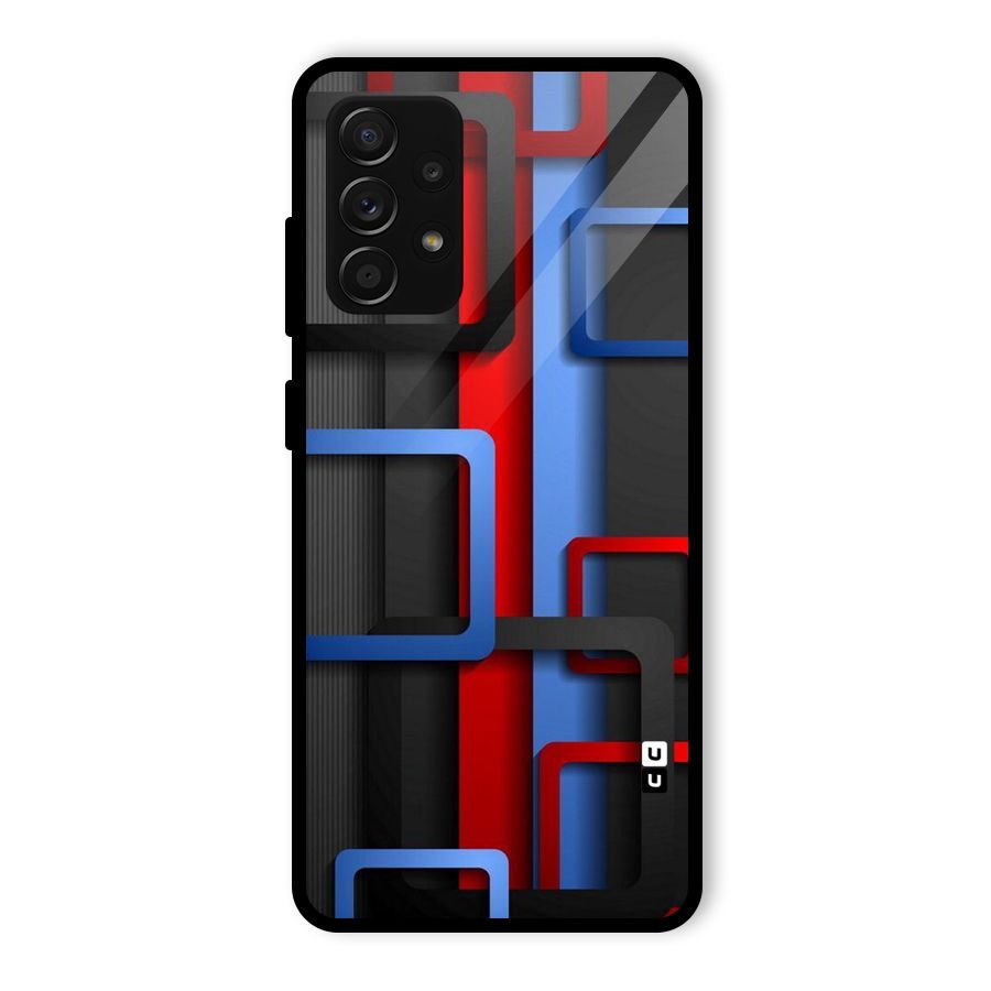 Abstract Box Glass Back Case for Galaxy A53 5G