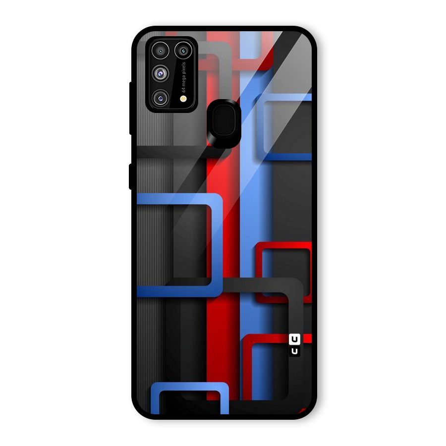 Abstract Box Glass Back Case for Galaxy F41